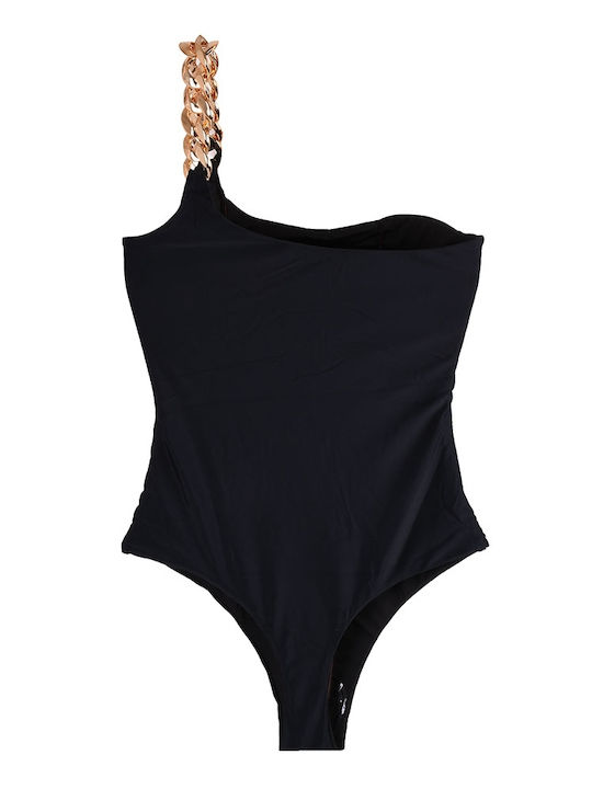 Einteiliger Badeanzug Monokini Schwarz