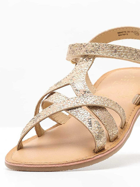 Children's Flip Flops & Sandals Canissa Gold Leather Mood