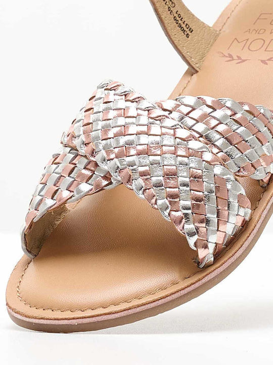 Kids Flip Flops & Sandals Canibraid Silver Leather Mood