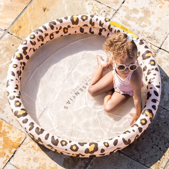 Swim Essentials Piscină Rotundă Pentru Copii Leopard Bej Gonflabilă PVC 60lt
