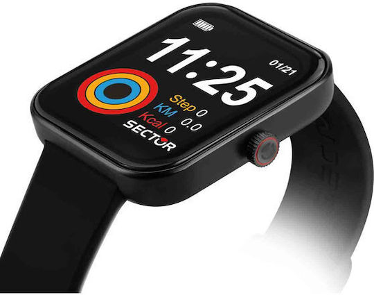 Sector S03 Gift Set Smartwatch mit Pulsmesser (Black Synthetic Strap)