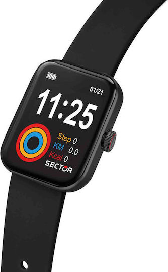 Sector S03 Gift Set Smartwatch mit Pulsmesser (Black Synthetic Strap)