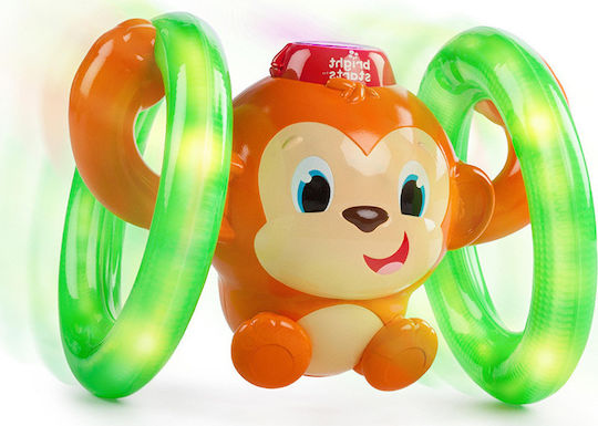 Bright Starts Βρεφικό Παιχνίδι Roll & Glow Monkey Toy με Φως και Ήχους για 6+ Μηνών