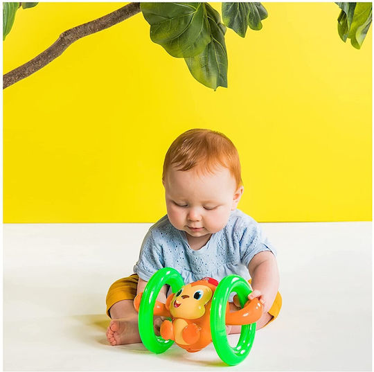 Bright Starts Βρεφικό Παιχνίδι Roll & Glow Monkey Toy με Φως και Ήχους για 6+ Μηνών