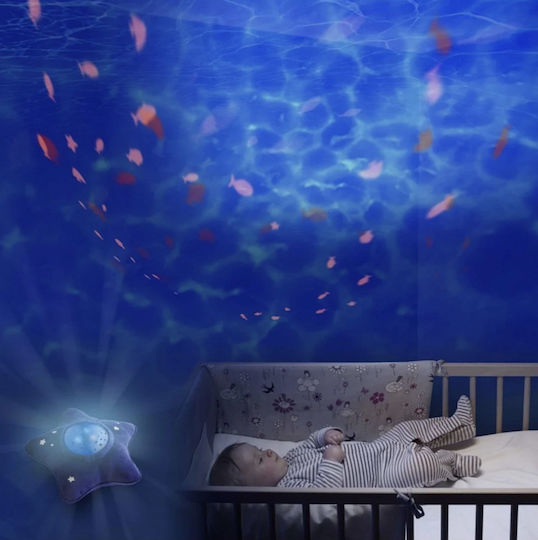 Pabobo Sleep Toy Star - Calm Ocean made of Fabric with Light and Sounds for 0++ Months