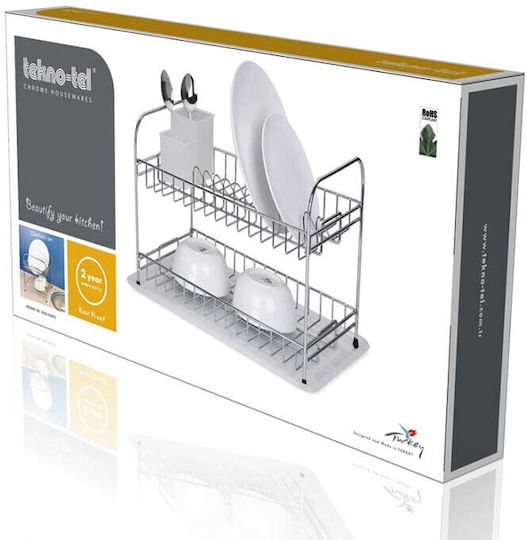 Tekno-Tel Metallic Black Sink Strainer 48x33x32cm