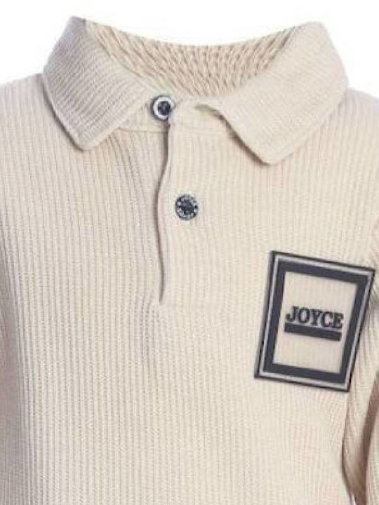 Joyce Kids Polo Long Sleeve Ecru