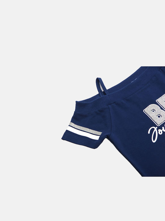 Joyce Kids Dress Short Sleeve Navy Blue