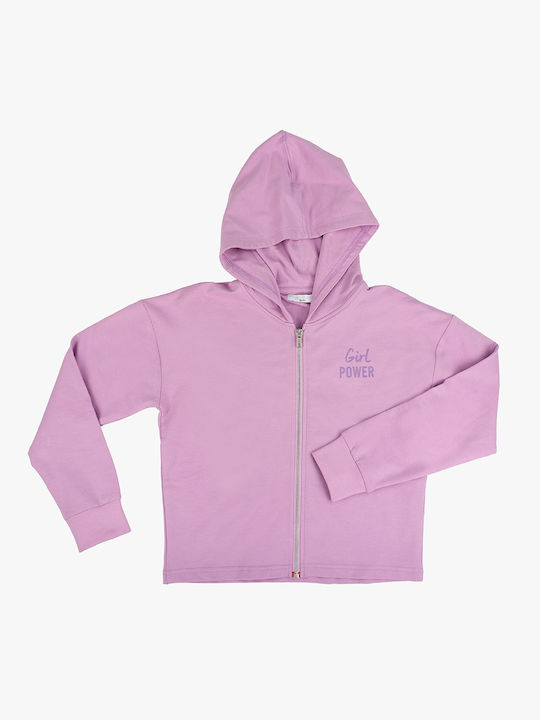 Funky Kids Cardigan Sweatshirts Hooded Lilac