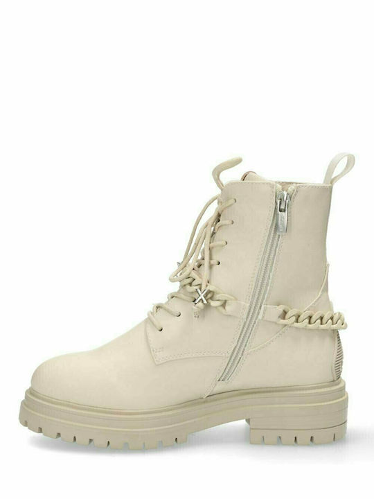 Mexx Damen Knöchelstiefel Off White