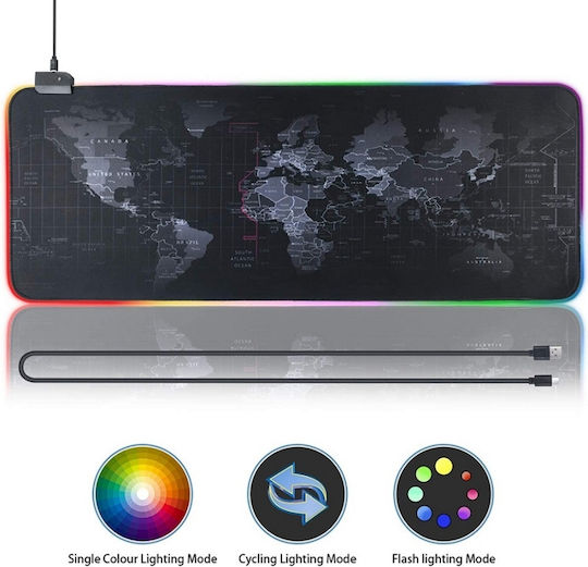 GMS-WT-5 Gaming Mauspad XXL (900mm) mit RGB-Beleuchtung via USB Rotes