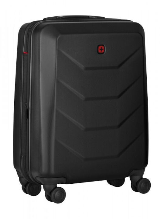 Wenger Prymo Cabin Hard Black Suitcase with 4 Wheels Height 55cm