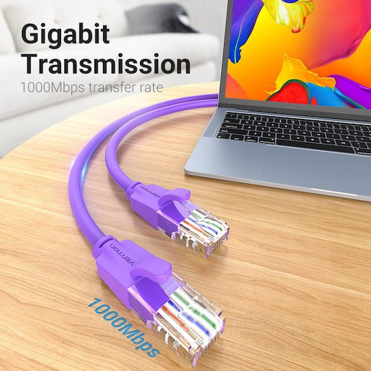 Vention U/UTP Cat.6 (Gigabit) Cablu De Rețea Ethernet 1m Violet