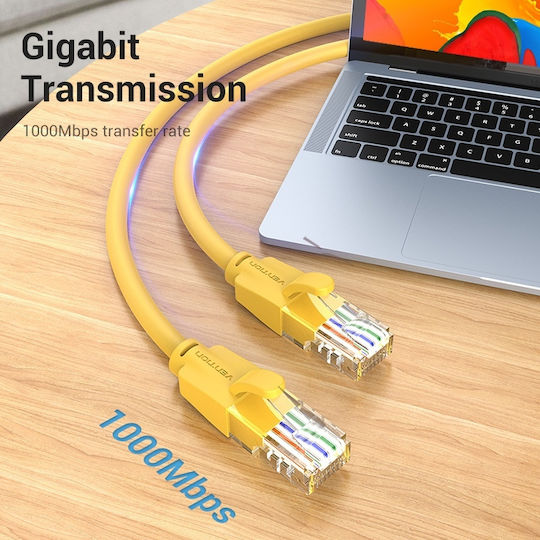 Vention U/UTP Cat.6 Ethernet Network Cable 2m Yellow 1pcs