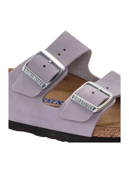 Arizona Soft Footbed Δερμάτινα Γυναικεία Σανδάλια Purple Fog Narrow Fit