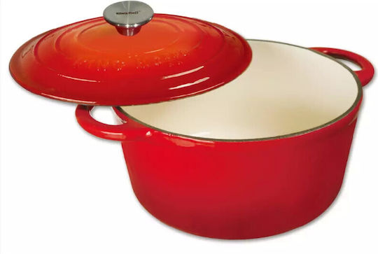 KING Hoff Tiefer Topf aus Gusseisen 2.4Es / 21cm Red