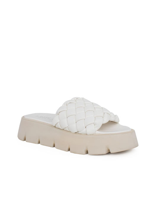 Replay Noemi Damen Flache Sandalen Flatforms in Weiß Farbe