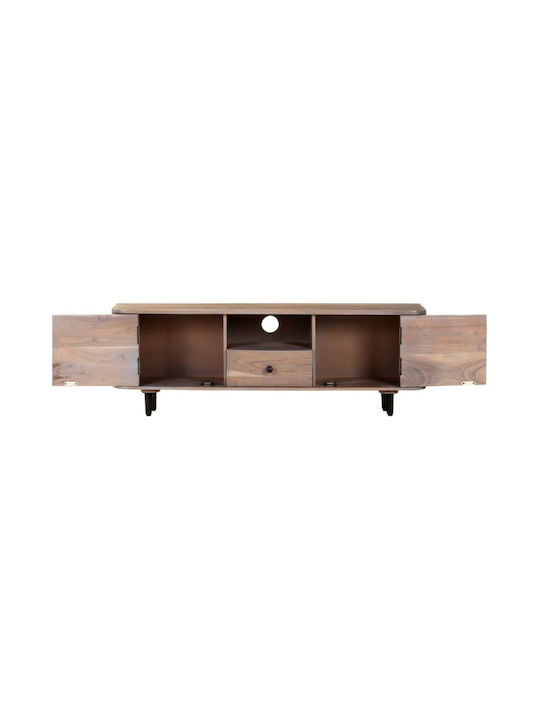 TV Stand from Solid Wood Beige L118xW30xH40cm