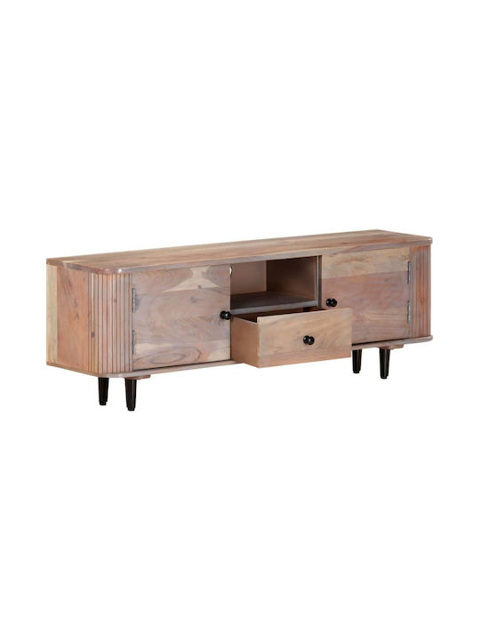 TV Stand from Solid Wood Beige L118xW30xH40cm
