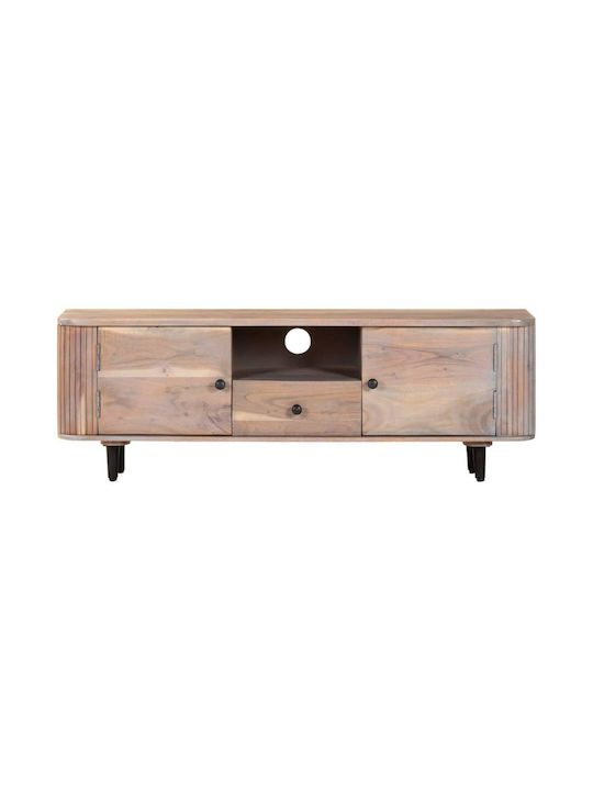 TV Stand from Solid Wood Beige L118xW30xH40cm
