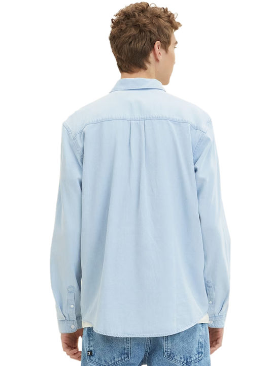 Tom Tailor Men's Shirt Long Sleeve Denim Light Blue