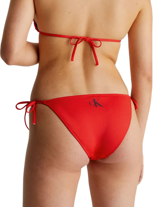 Bikini Slip with Ties Red