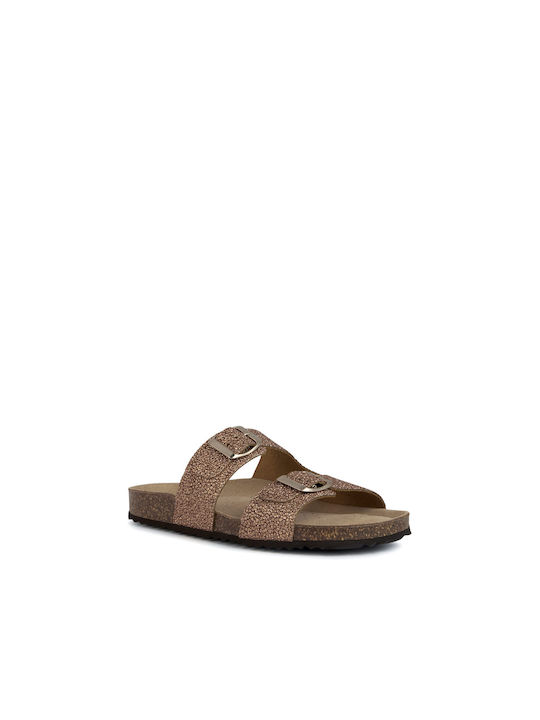 Geox Brionia Women's Flat Sandals Bronze