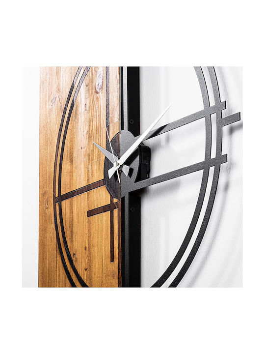 Wallity 3D Ceas de Perete Lemn Maro 58x56cm