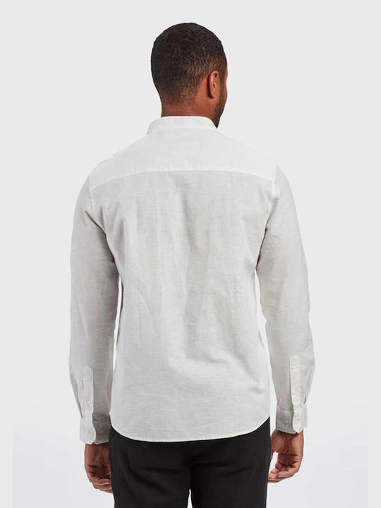 Gabba Ratter Men's Shirt Long Sleeve Linen White