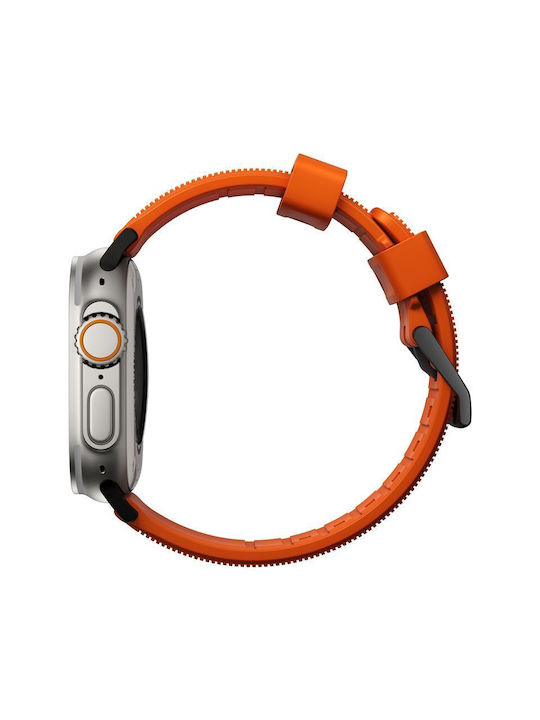 Nomad Rugged Λουράκι Σιλικόνης Πορτοκάλι / Μαύρο (Apple Watch 42/44/45mm)