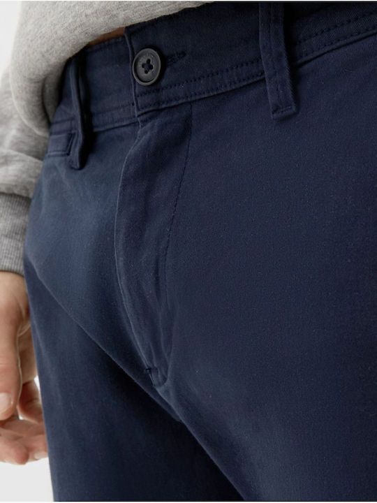Trousers Chino Elastic in Slim Fit Blue
