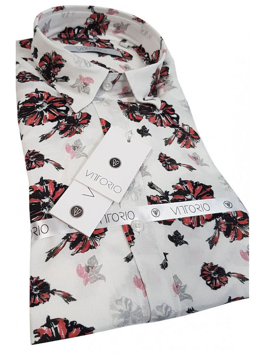 Long-sleeved Shirt Floral White
