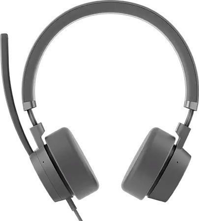 Lenovo Go Wired Over Ear Căști Multimedia cu microfon și conexiune USB-C în culoarea Gri