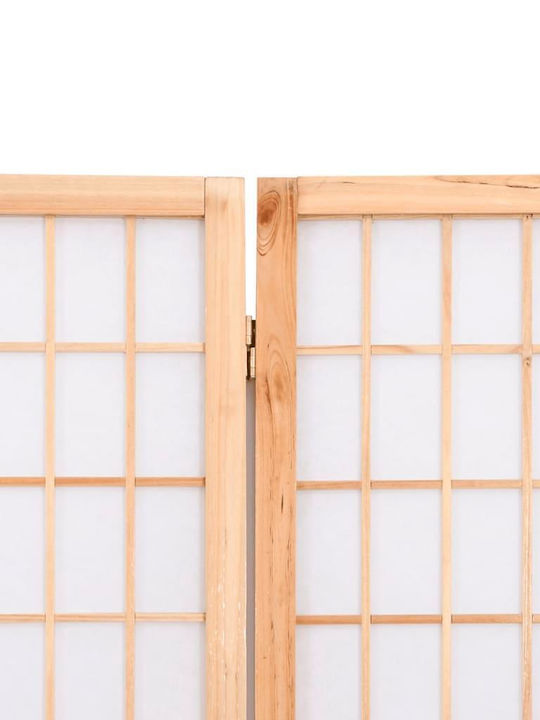 vidaXL Japanese Style Decorative Room Divider Wooden with 5 Panels 200x170cm