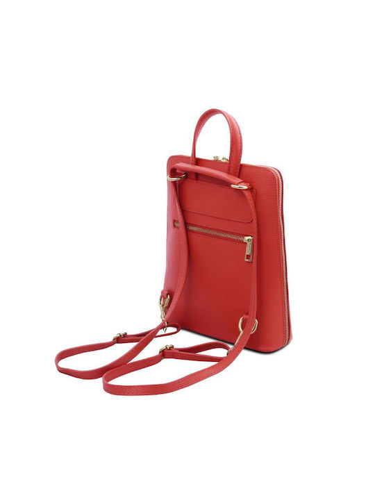 Tuscany Leather Leder Damentasche Rucksack Coral