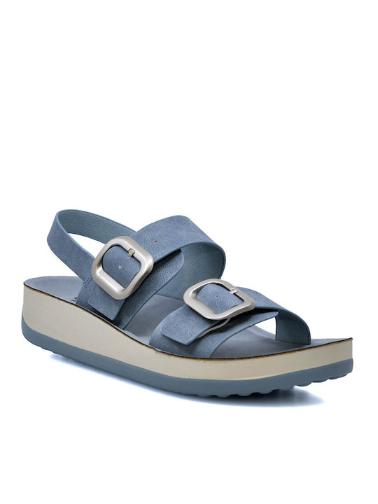 Parex Damen Flache Sandalen Sportlich in Hellblau Farbe