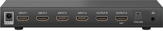 Goobay 58479 KVM & Data Switch 4x2 HDMI Matrix