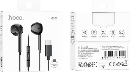 Hoco In-ear Handsfree with USB-C Connector Black