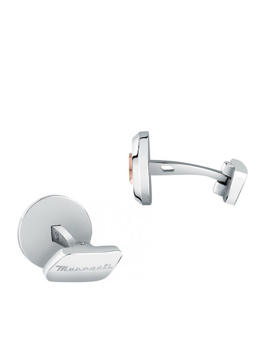 Maserati Cufflinks from Silver in Rose Gold Color