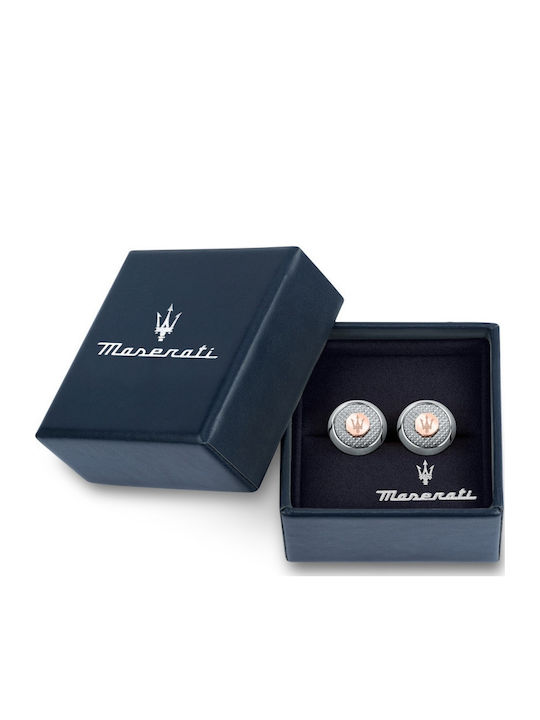 Maserati Cufflinks from Silver in Rose Gold Color