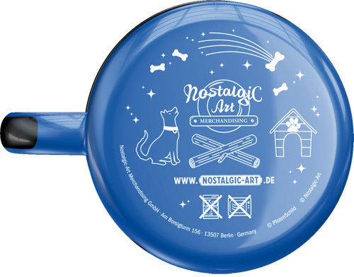 Nostalgic Art PfotenSchild - Hot Coffee & Cool Dogs Κούπα Εμαγιέ Μπλε 360ml