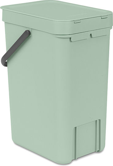 Brabantia Κάδος Sort & Go Απορριμμάτων Πλαστικός με Αιωρούμενο Καπάκι Πράσινος 12lt
