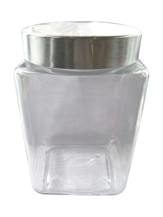 Vase General Use with Lid Glass 1600ml 1pcs