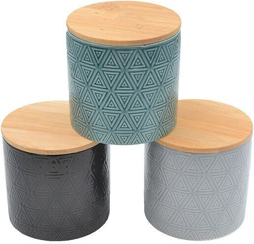 Sidirela General Use Box with Airtight Lid Ceramic Black 11x11x11cm