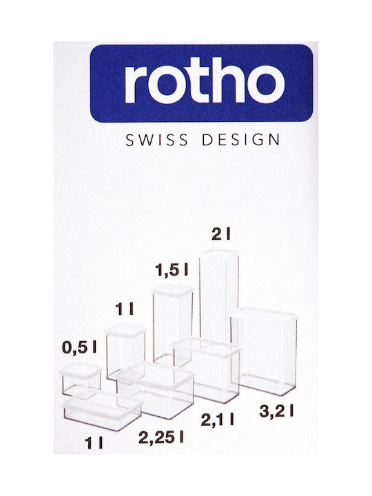 Rotho Babydesign Κουτί Ζυμαρικών με Καπάκι Γυάλινο Διάφανο 2000ml