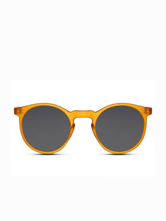 Solo-Solis Sunglasses with Orange Acetate Frame and Black Lenses NDL2452