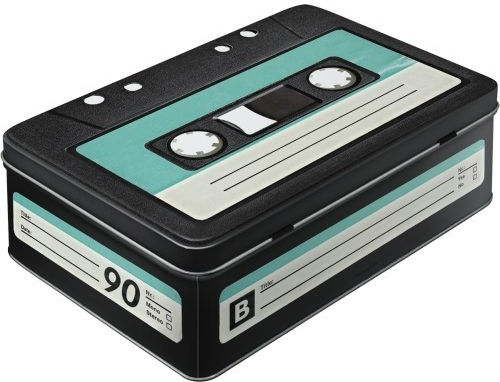 Nostalgic Art Flat Retro Box Allgemeine Verwendung mit Deckel Metallisch 23x16x7cm