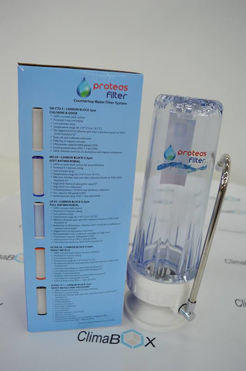Proteas Filter Συσκευή Φίλτρου Νερού Μονή Άνω Πάγκου EW-012-0101