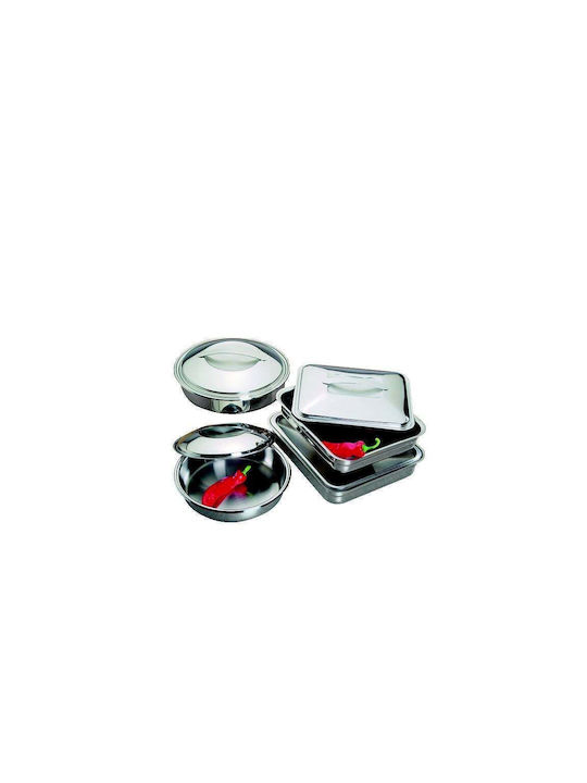 Cook-Shop Baking Pan with Lid Made of Stainless Steel