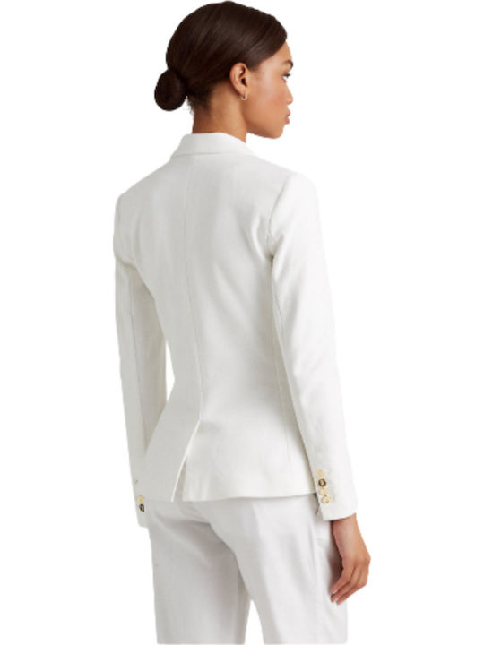 Ralph Lauren Women's Waisted Blazer White